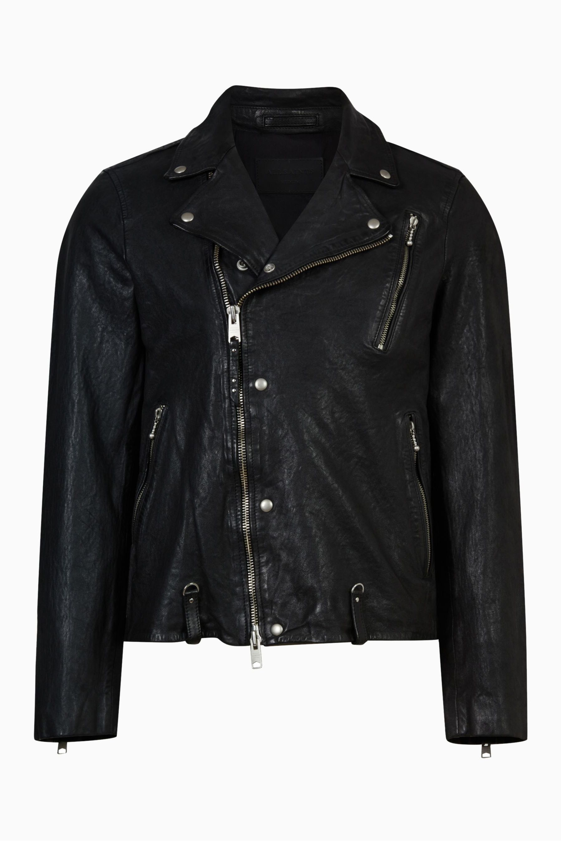 Buy AllSaints Cane Biker Black Jacket from the Next UK online shop