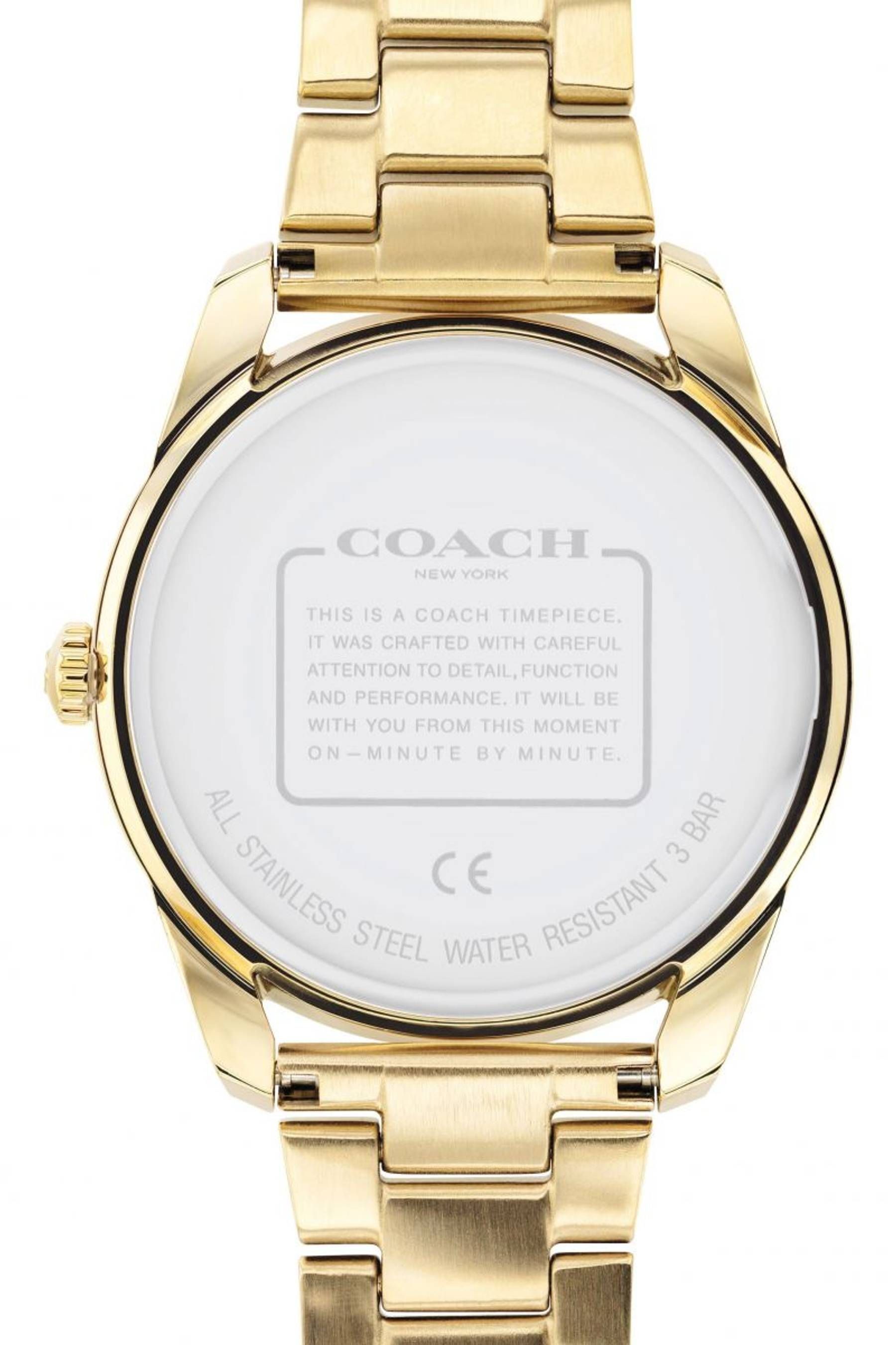 Coach watch gold sales