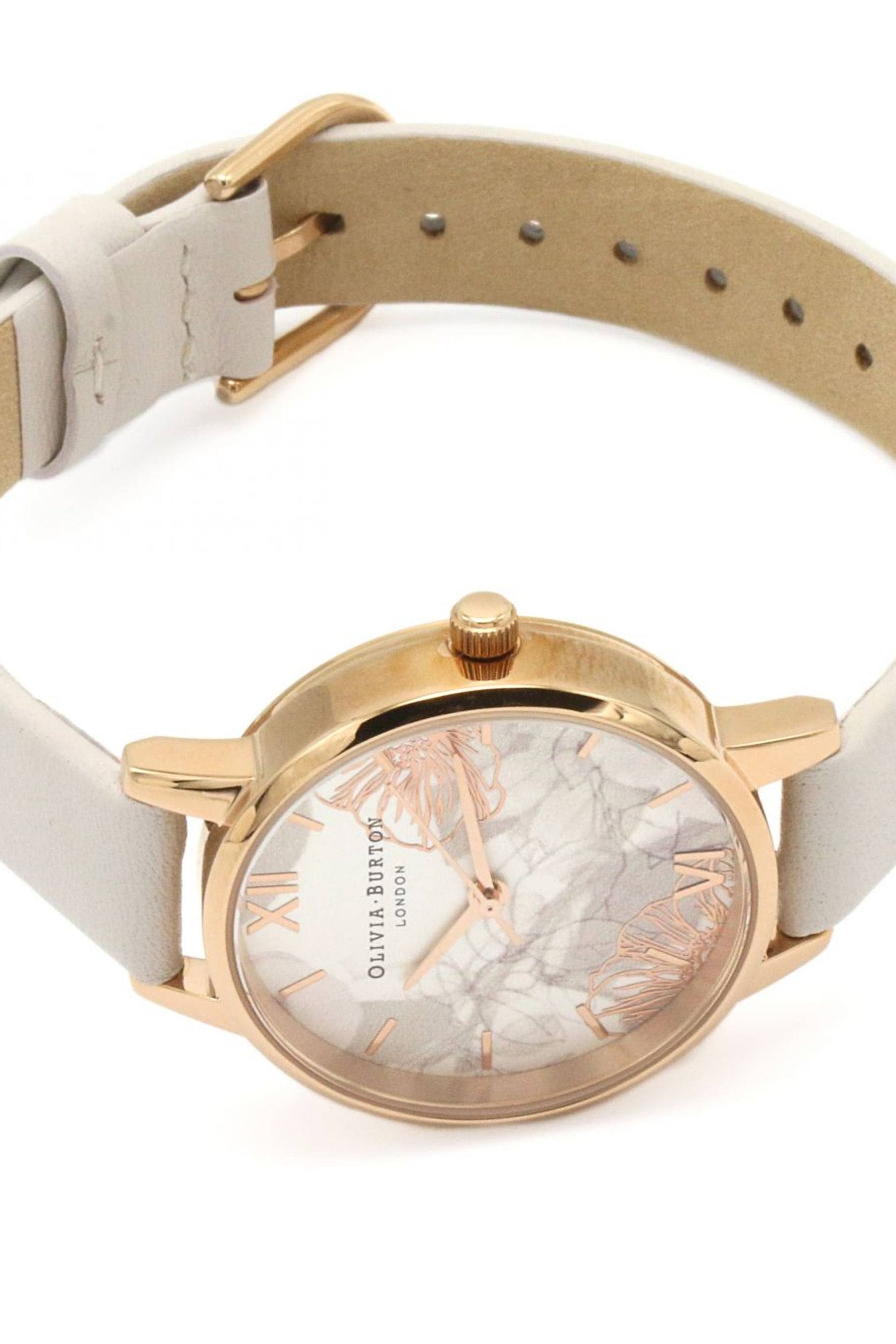 Buy Olivia Burton Ladies White Abstract Florals Watch from the