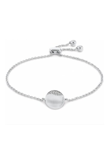 Calvin Klein Jewellery Ladies Silver Tone Stainless Steel Minimal Circular Family Bracelet