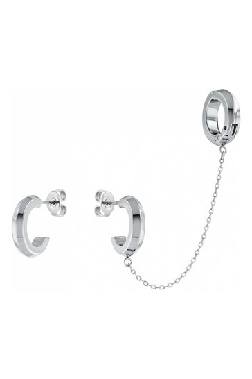 Buy Calvin Klein Jewellery Ladies Silver Tone Stainless Steel Faceted Heart Family Earrings from the Next UK online shop Buy Calvin Klein Jewellery Ladies Silver Tone Stainless Steel Faceted Heart Family Earrings from the Next UK online shop