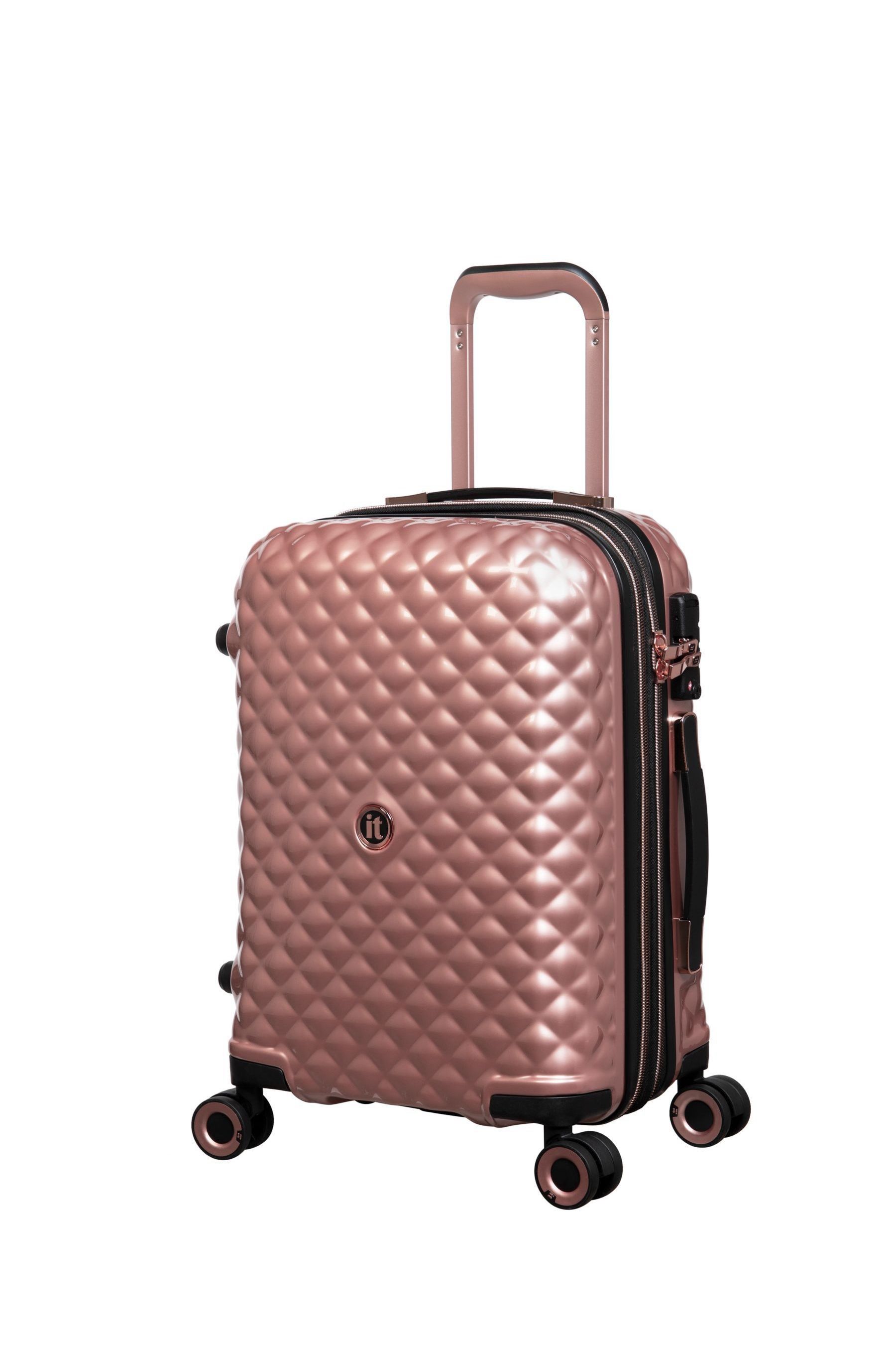Buy IT Luggage Metalik Quilted Effect Cabin Suitcase from the Next