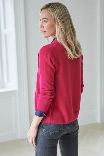 Pure Collection V-Neck Pure Cashmere Cardigan