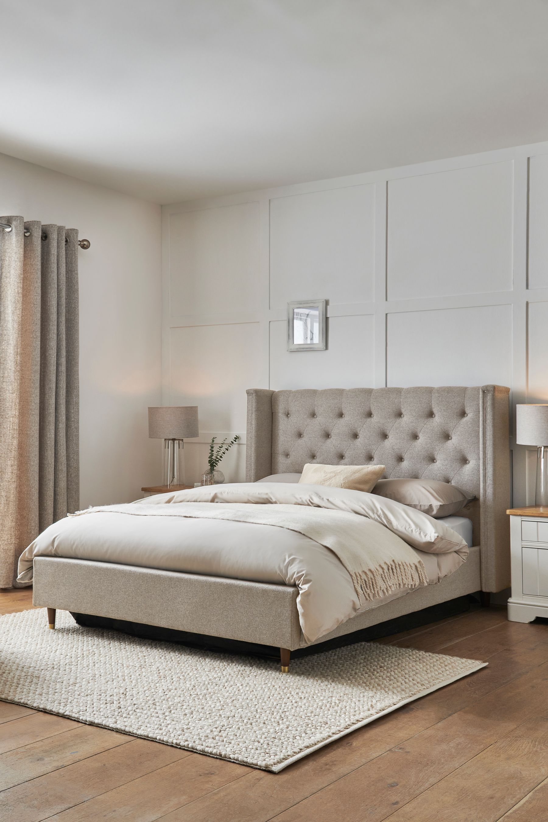 Ottoman next to shop bed