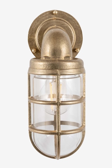 Pacific Antique Brass Lupin Caged Hanging Outdoor Wall Light