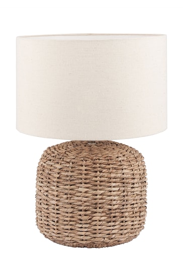 Pacific Natural Acer Woven Small Table Lamp