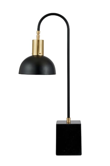 Pacific Matt Black Mayfair Domed Task Table Lamp