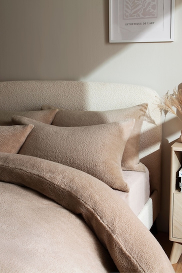 Set of 2 Natural Fleece Pillowcases