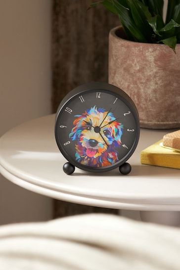 Multicolour Cockapoo Mini Alarm Clock