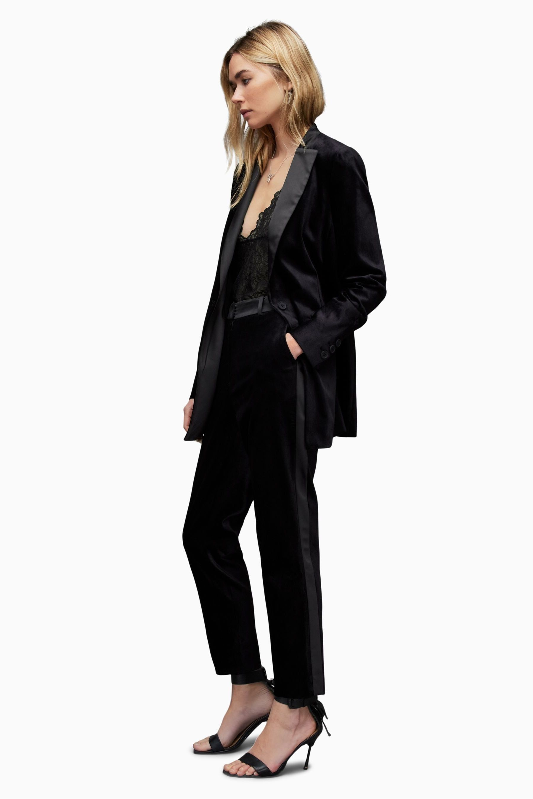 All saints velvet coat hotsell