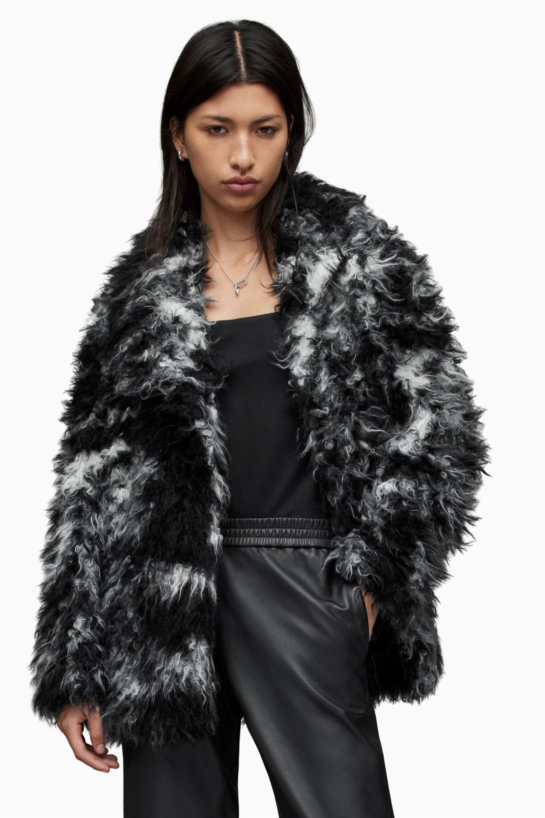Buy All Saints Black Rupi Coat from the Next UK online shop