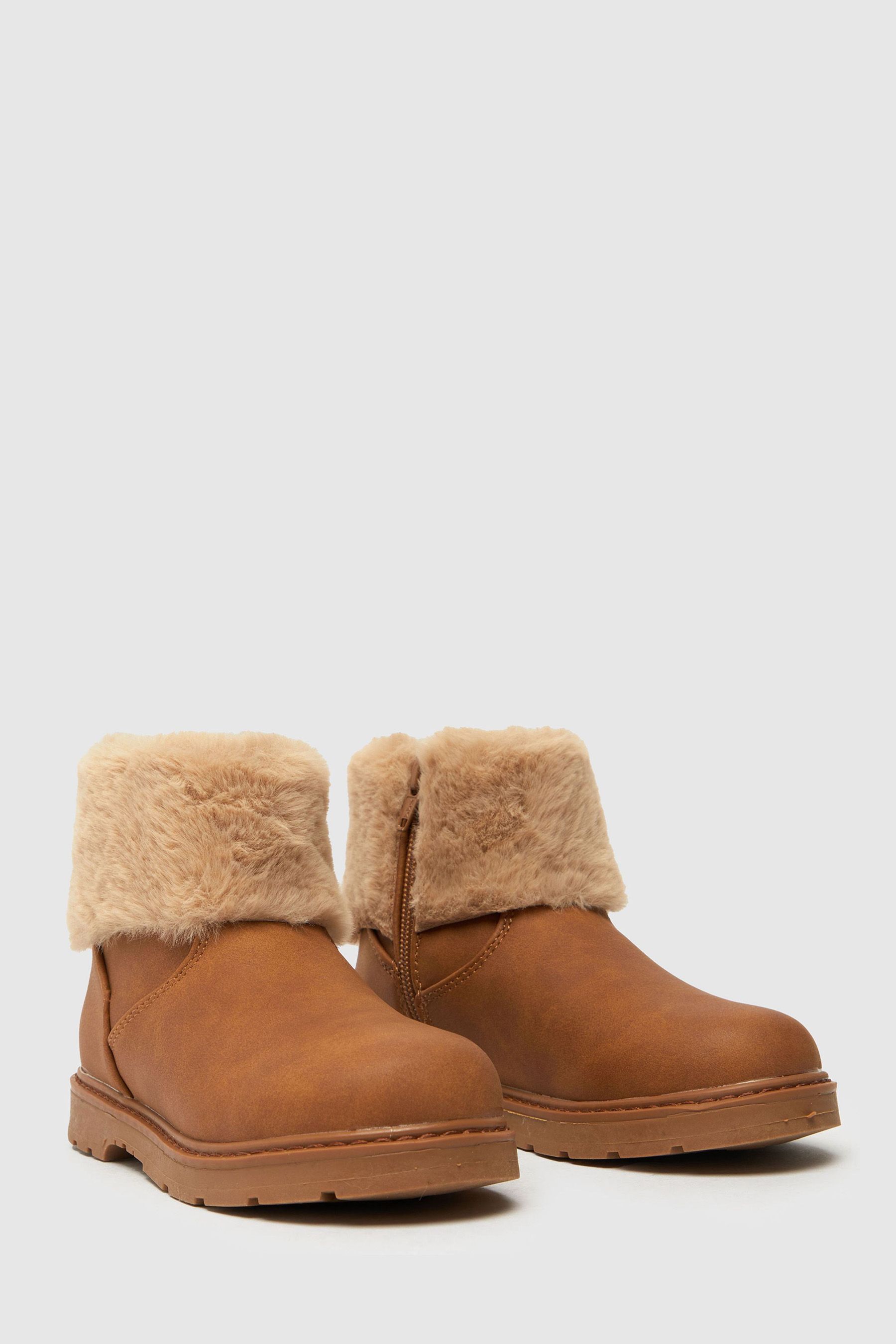Buy Schuh Charisma Natural Faux Fur Boots from the Next UK online shop