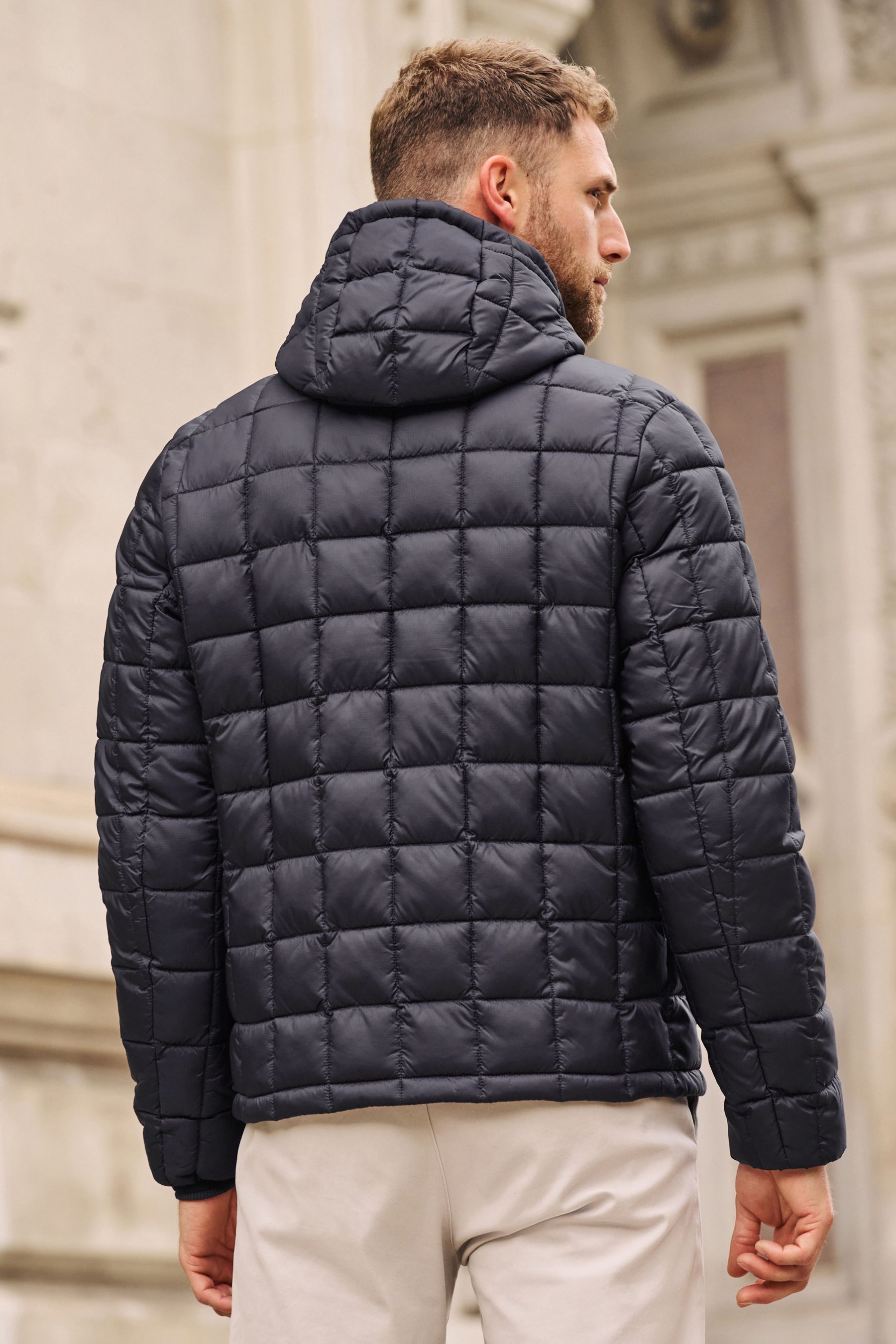Next navy online padded jacket