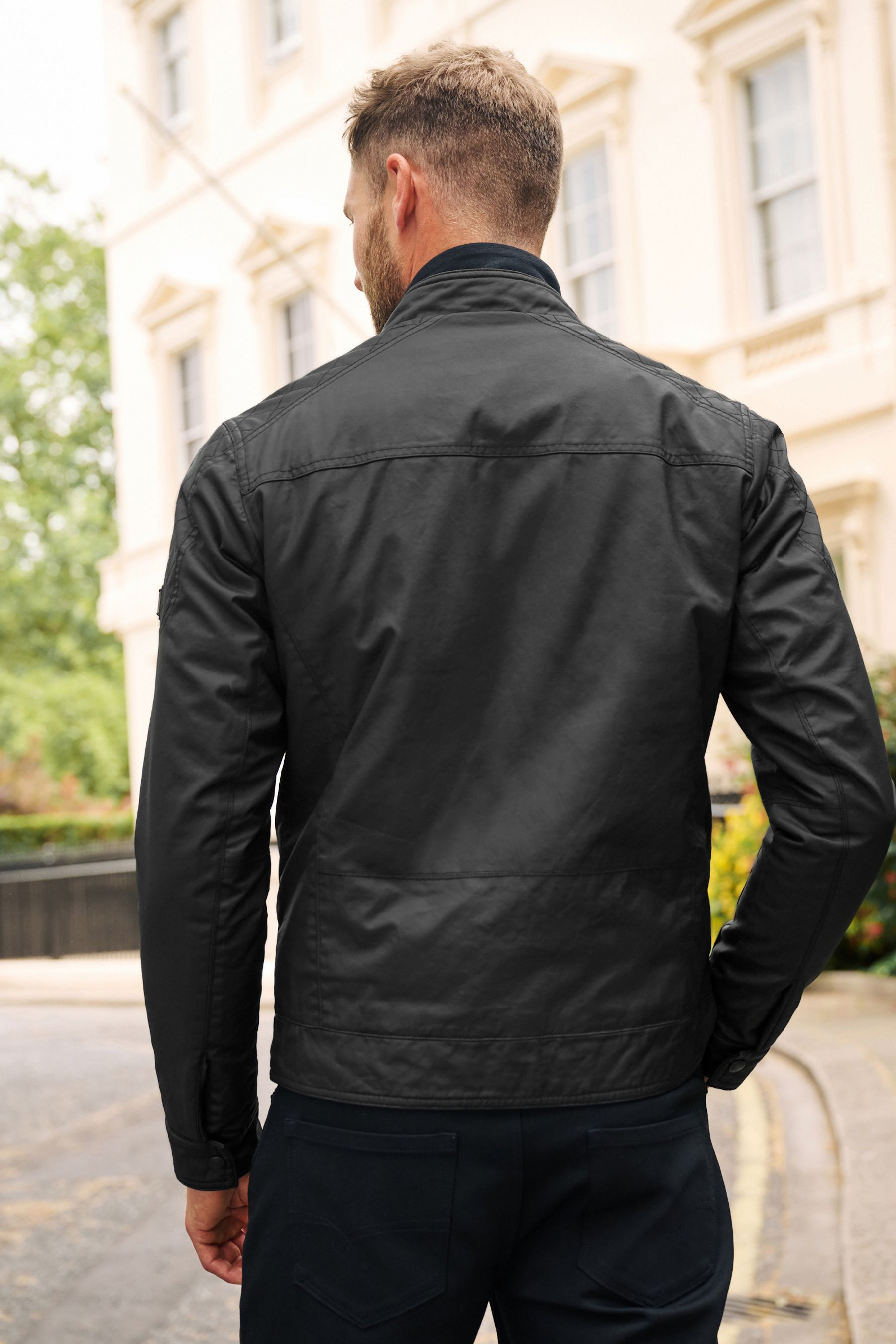 Cotton racer jacket on sale