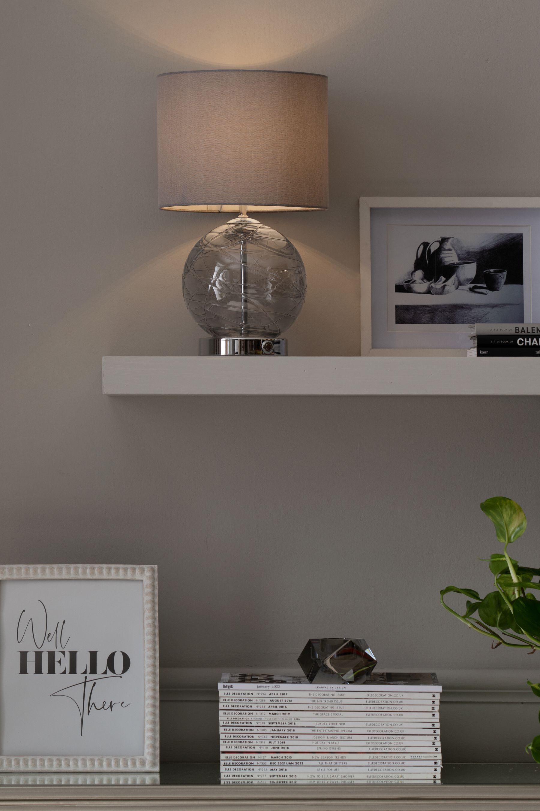 Brushed Chrome Rechargeable Battery Operated Drizzletable Lamp