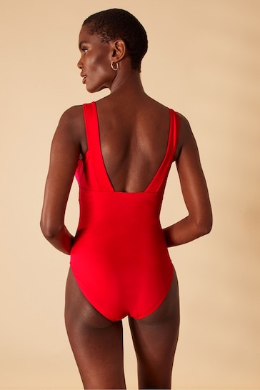 Accessorize Red Lexi Shaping Swimsuit