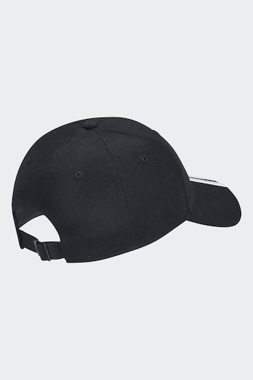 adidas Black Baseball 3-Stripe Cap