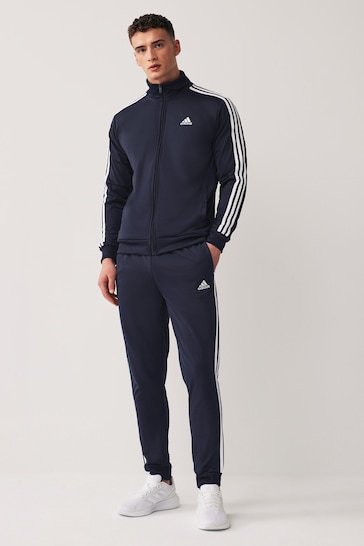 Buy adidas Navy Sportswear Basic 3-Stripes Tricot Tracksuit from the ...