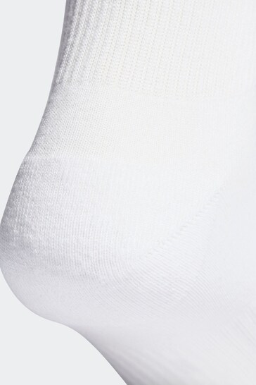 adidas White Adult Embroidered Socks