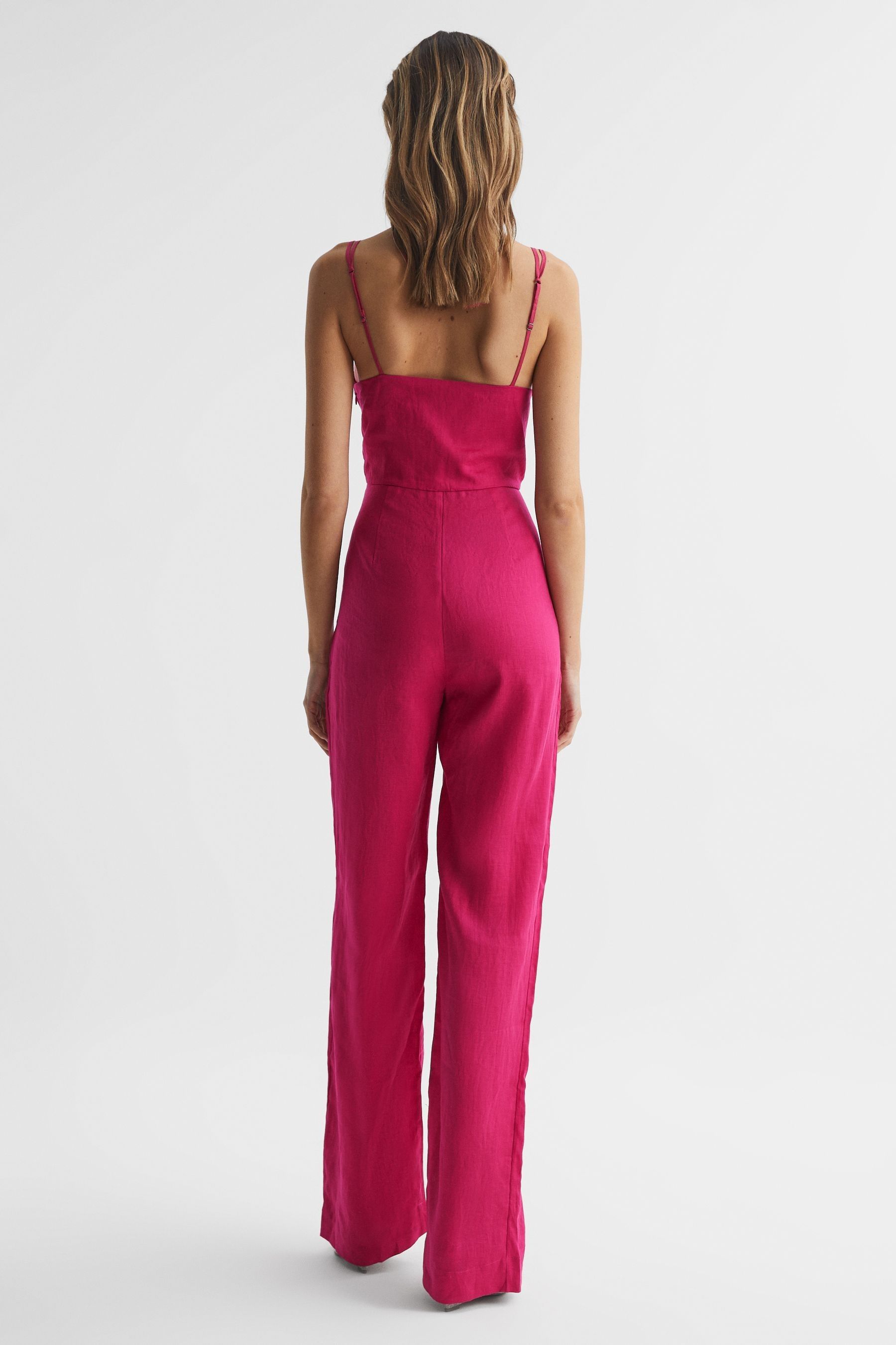 Reiss jumpsuit red cheap