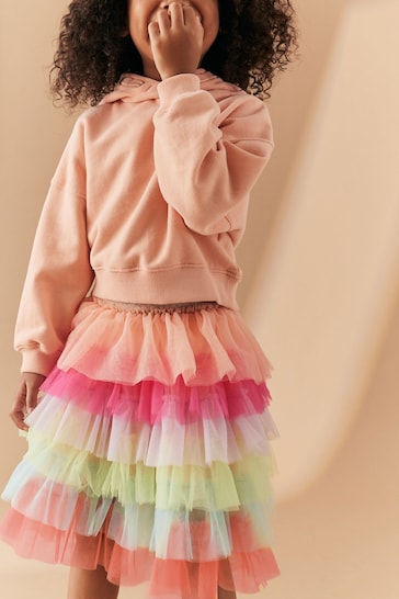 Rainbow Tiered Mesh Skirt (3-16yrs)