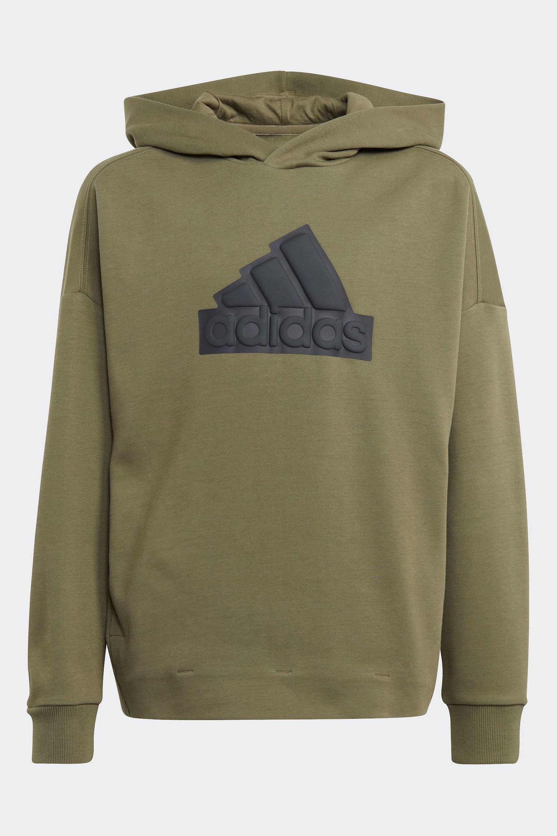 Buy adidas Khaki Green Sportswear Future Icons Logo Hoodie from
