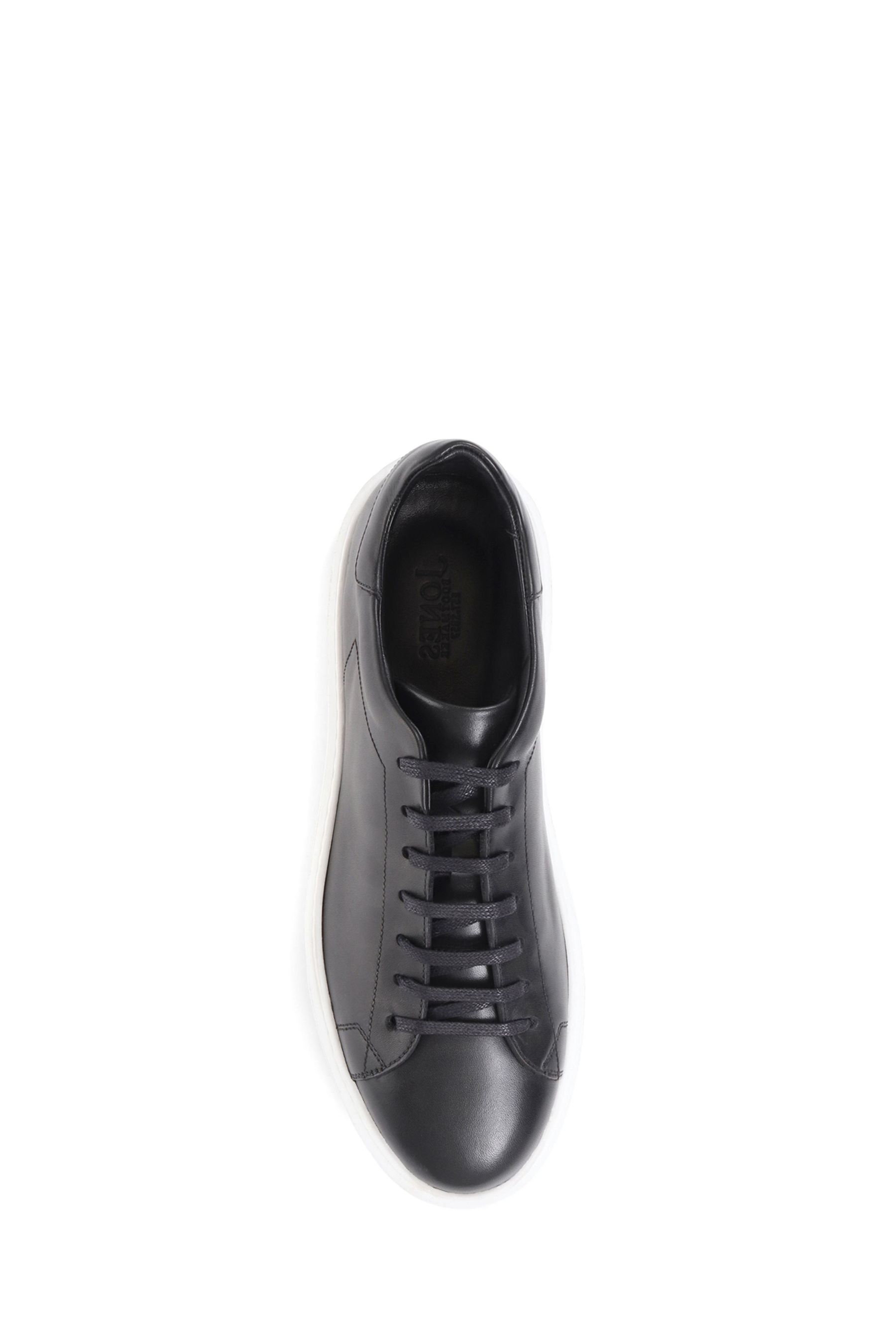 Buy Jones Bootmaker Sedbergh Smart Leather Black Trainers from the