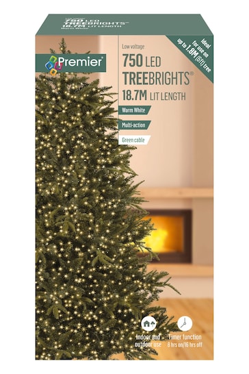 Premier Decorations Ltd 750 Treebright Lights with Warm White Colour LEDs