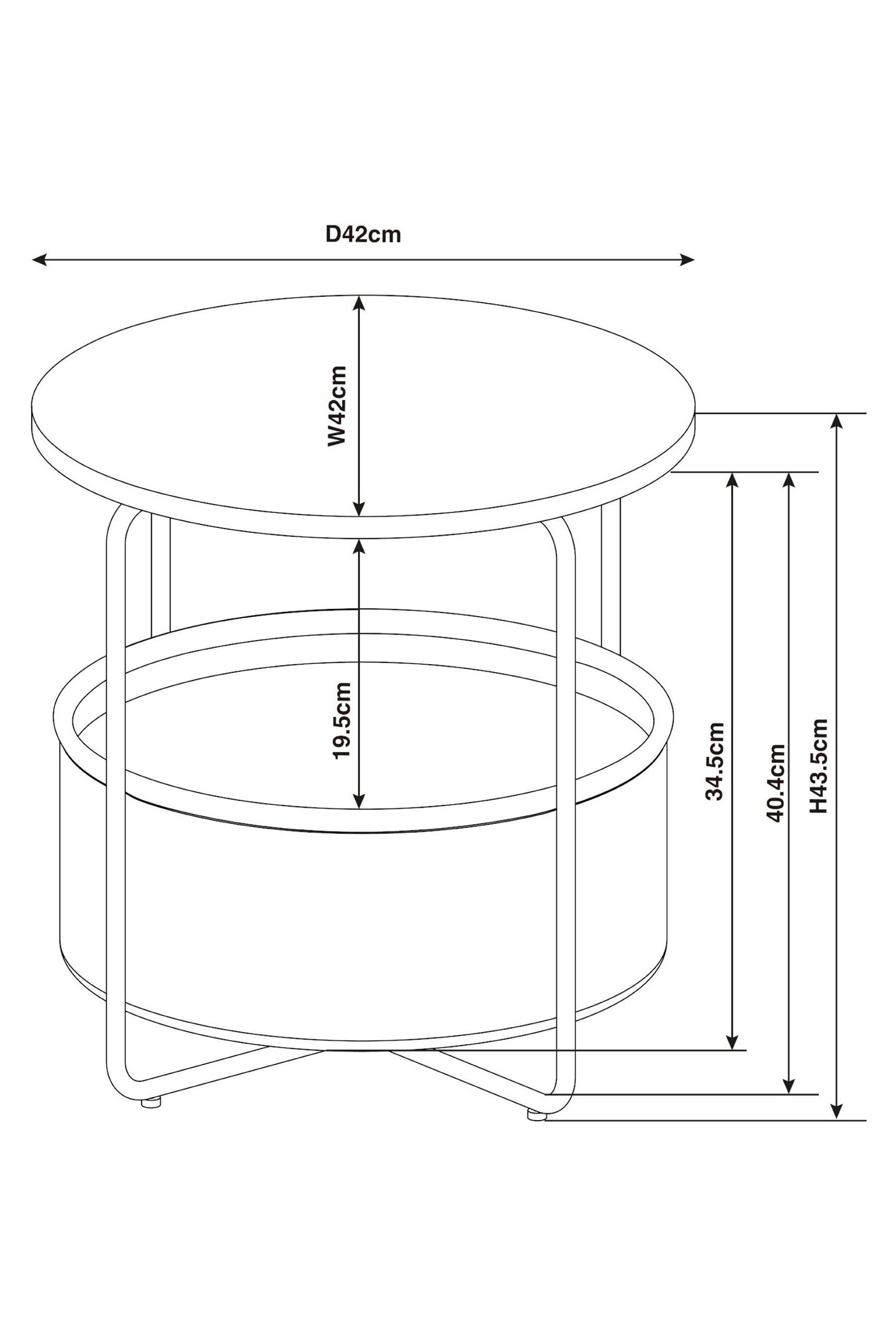 Next grey top side table
