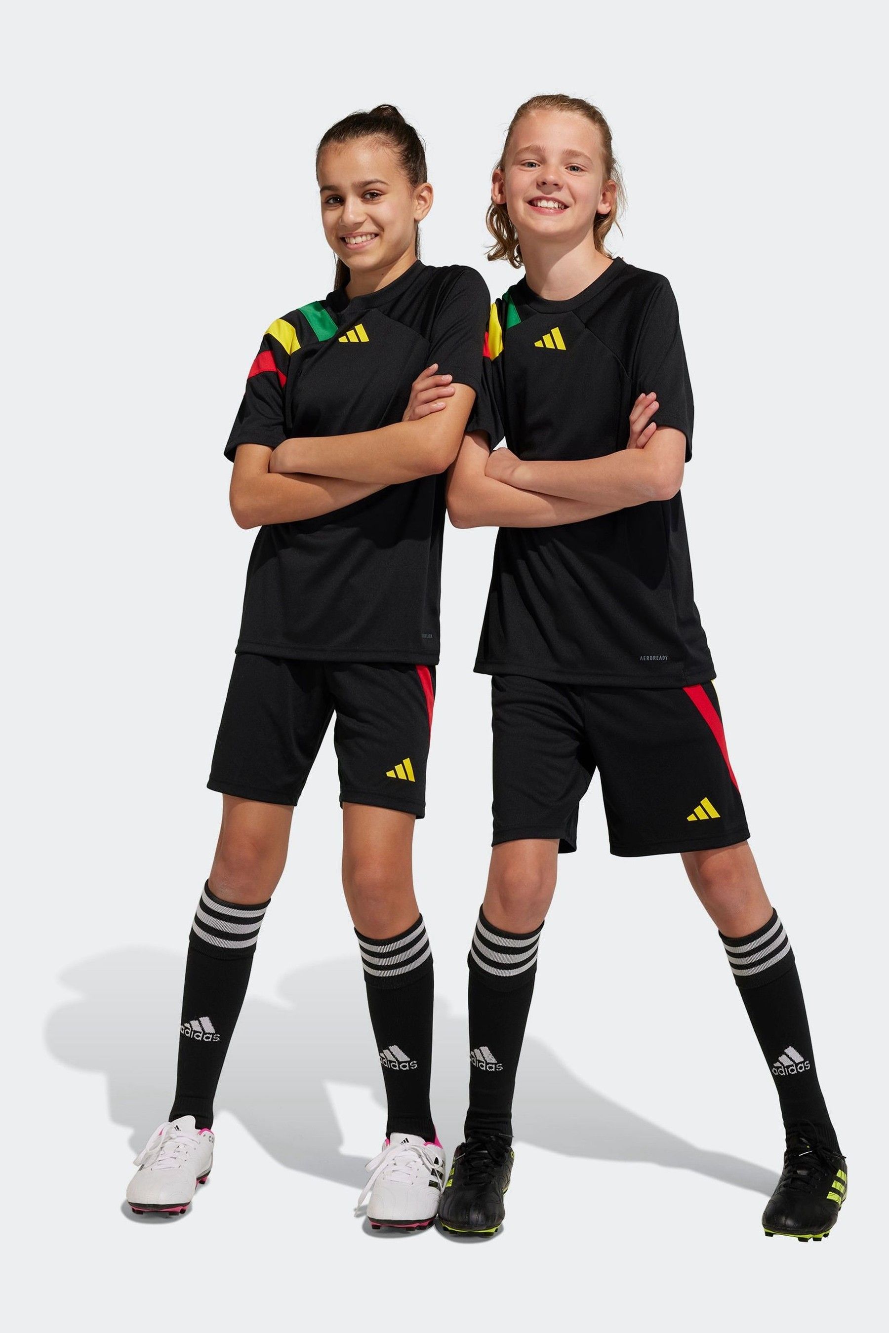 Black and red adidas shorts discount