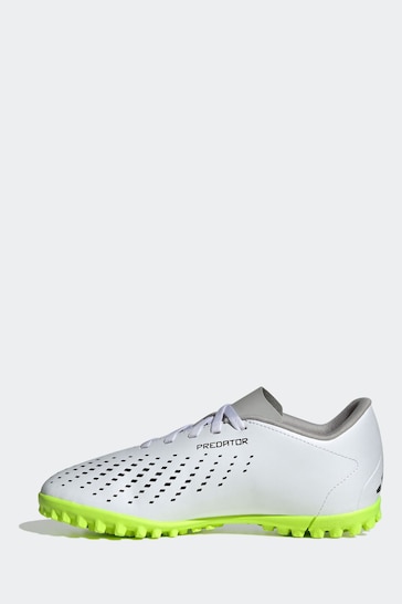 adidas White/Black Football Sport Kids Predator Accuracy.4 Turf Boots