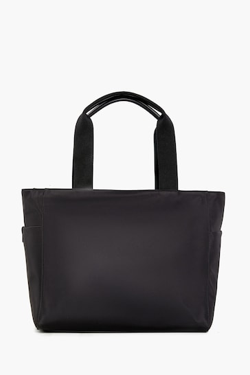 Jasper Conran London Black Nylon Shopper Tote Bag