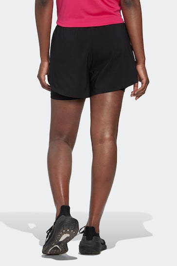 adidas Black Aeroready Minimal 2-in-1 Shorts