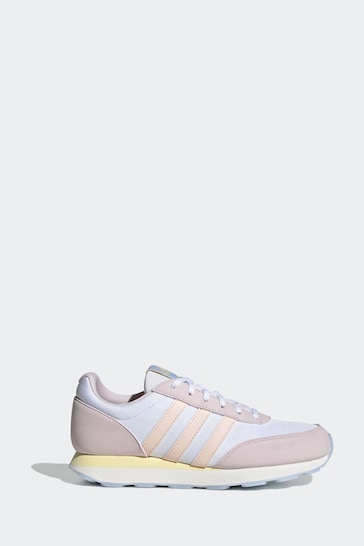 adidas White/Pink Run 60s Trainers