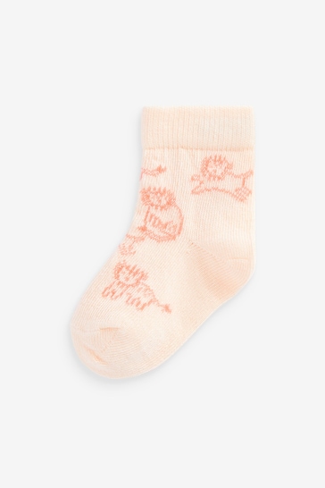 Bright Animals Baby Socks 5 Pack (0mths-2yrs)