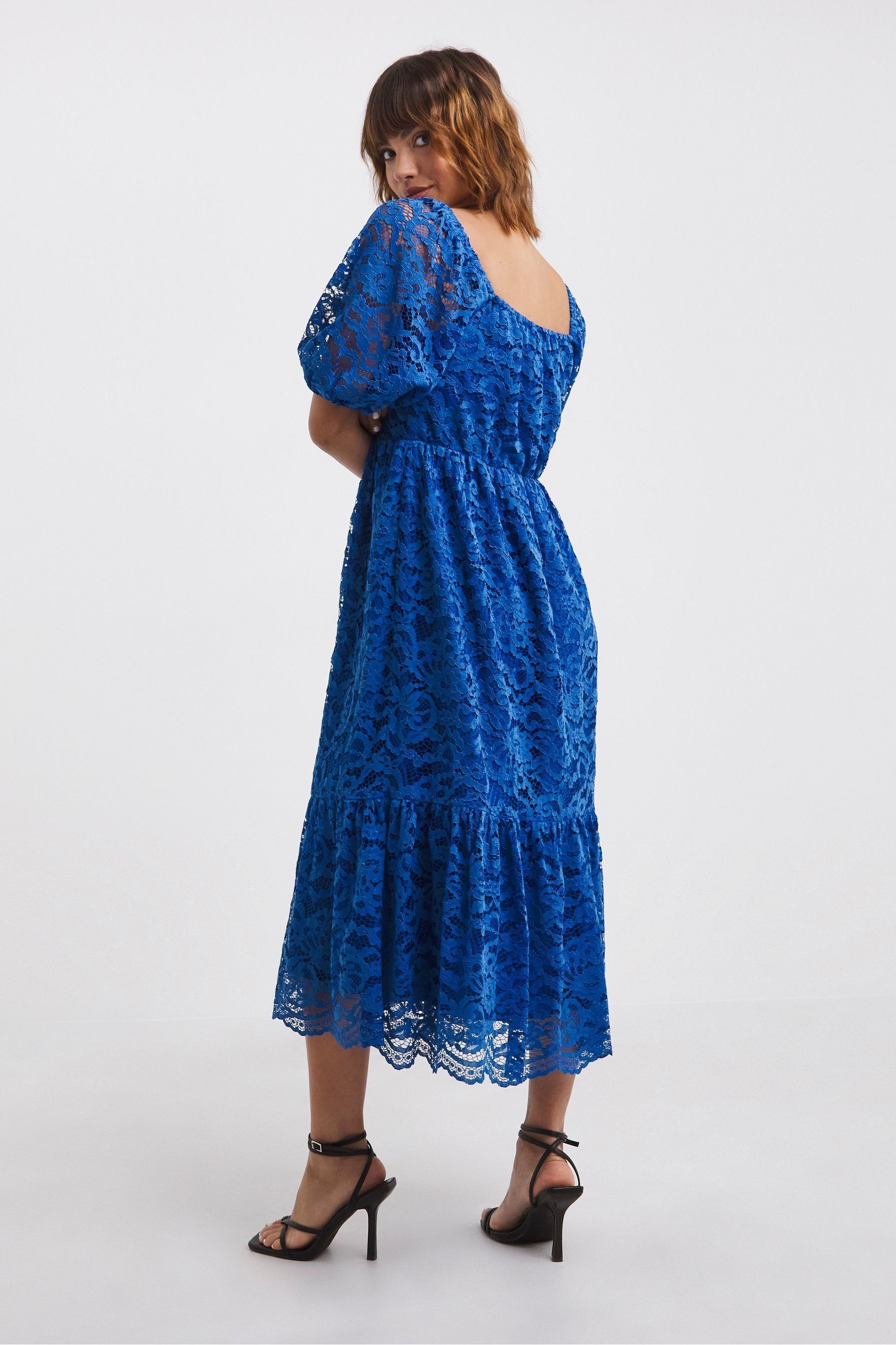 Jd williams blue lace dress online