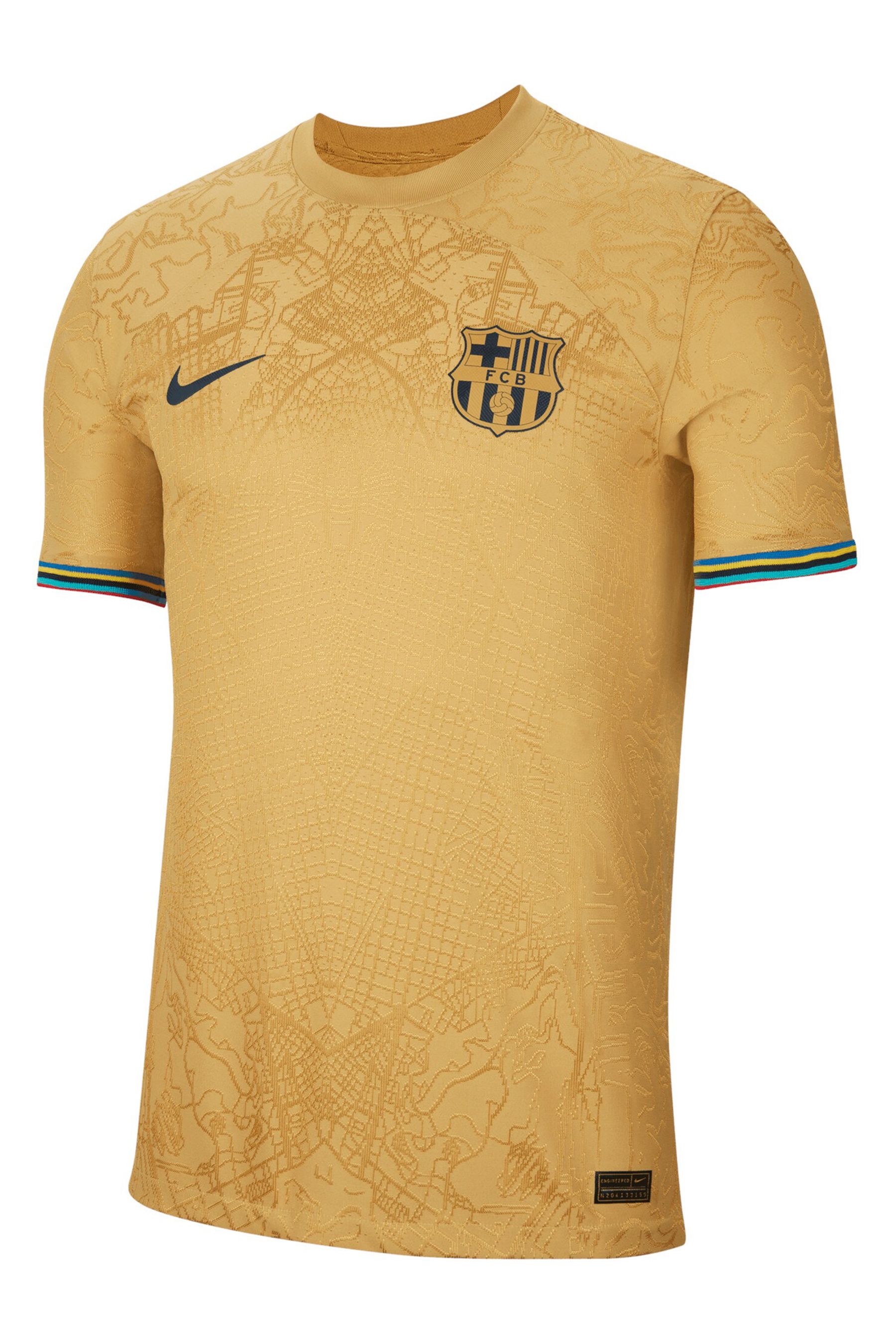 Buy Nike Biege Barcelona Away Vapor Match Football Shirt 2022 23