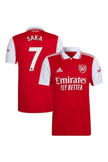 adidas Red Saka - 7 Arsenal 22/23 Adult Home Shirt