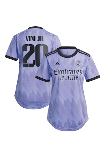 adidas Purple Purple Real Madrid Away Shirt 2022-23 Womens