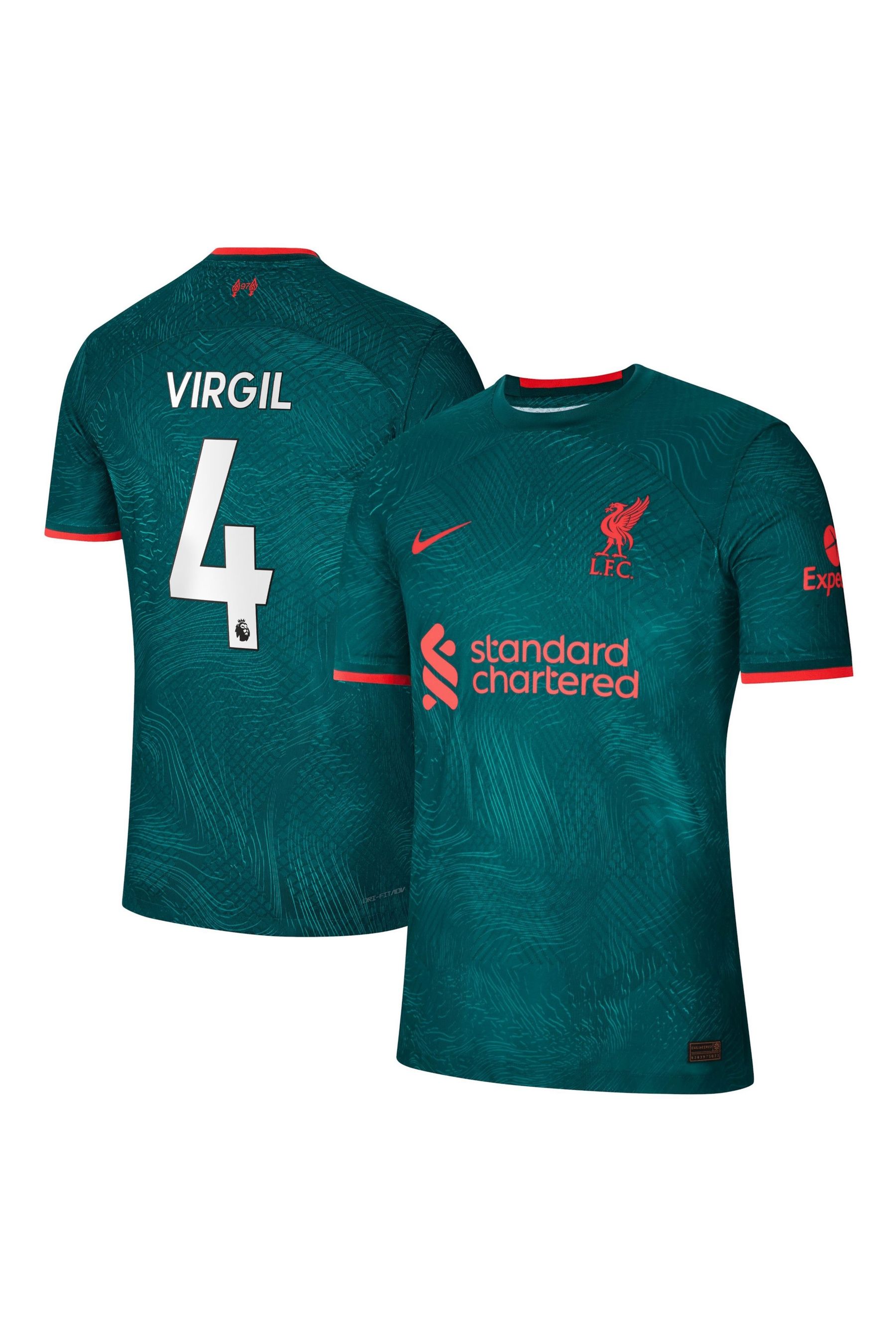 Buy Nike Blue Virgil 4 Liverpool Third Vapor Match Football Shirt 2022 23 from the Next UK online shop