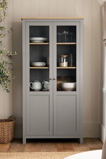 Dove Grey Malvern Oak Effect Glazed Cabinet Shelf