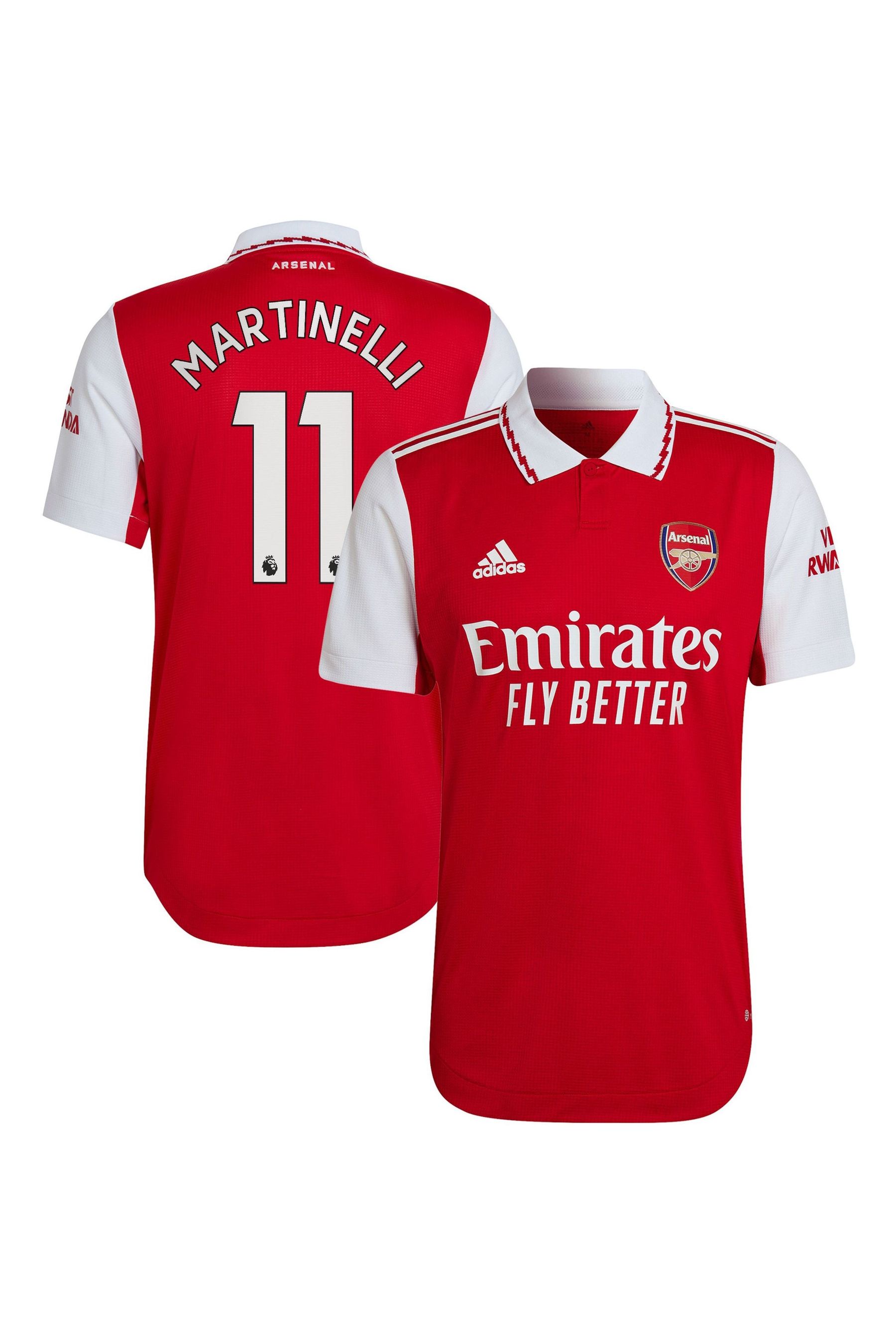 Buy adidas Red Arsenal Home Authentic Shirt 2022 23 from the Next