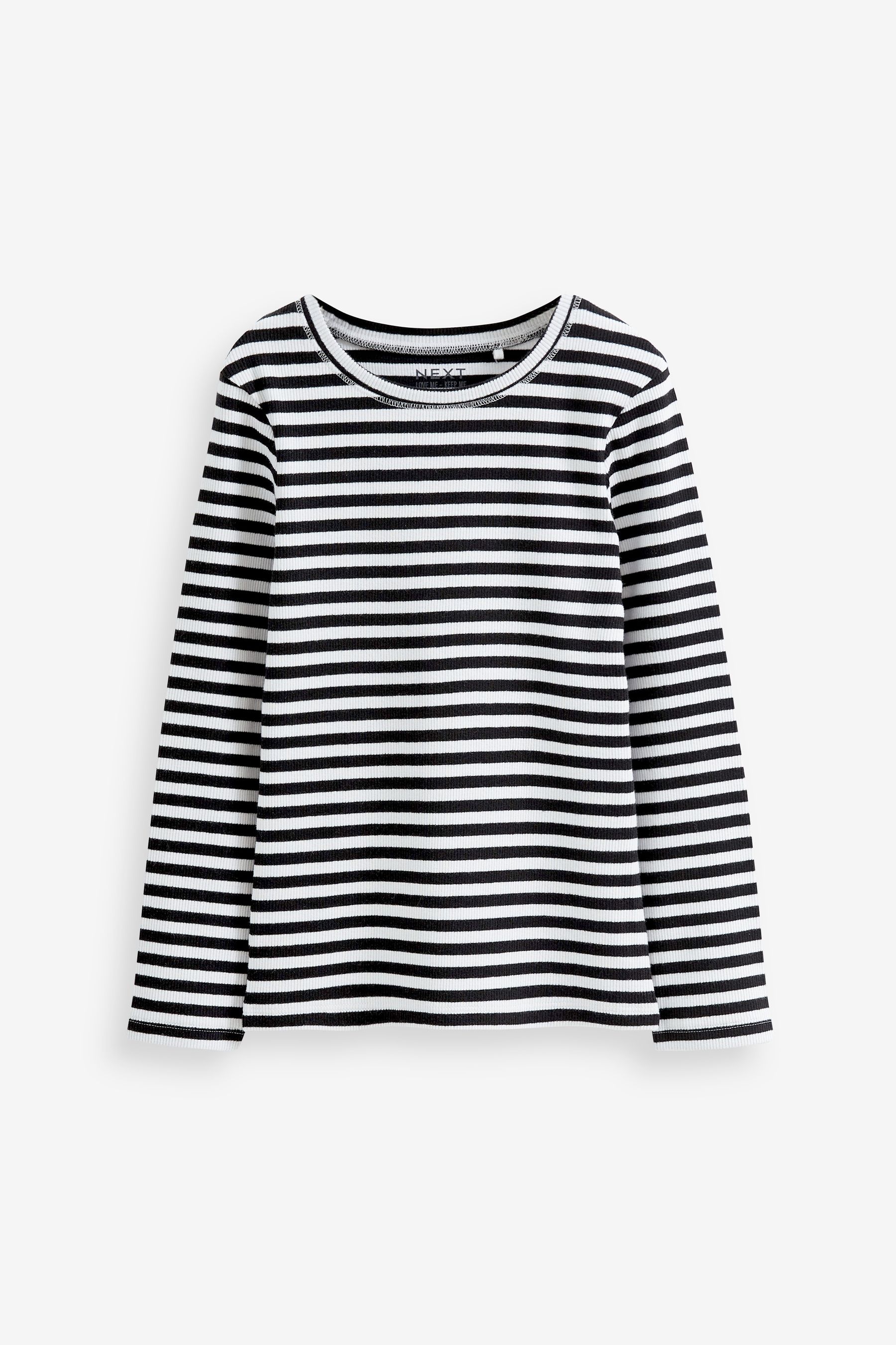Black and white striped long sleeve shirt outlet