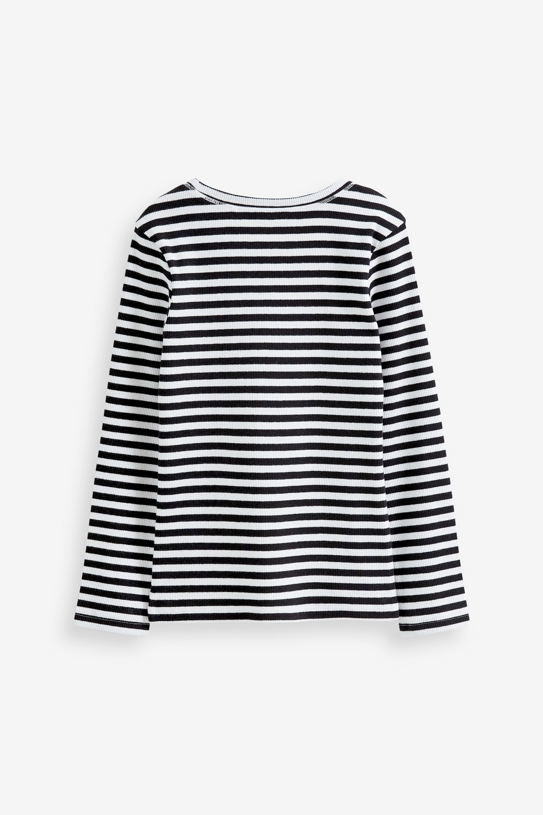 Buy Black White Stripe 1 Pack Long Sleeve Ribbed Top 3 16yrs from the Next UK online shop