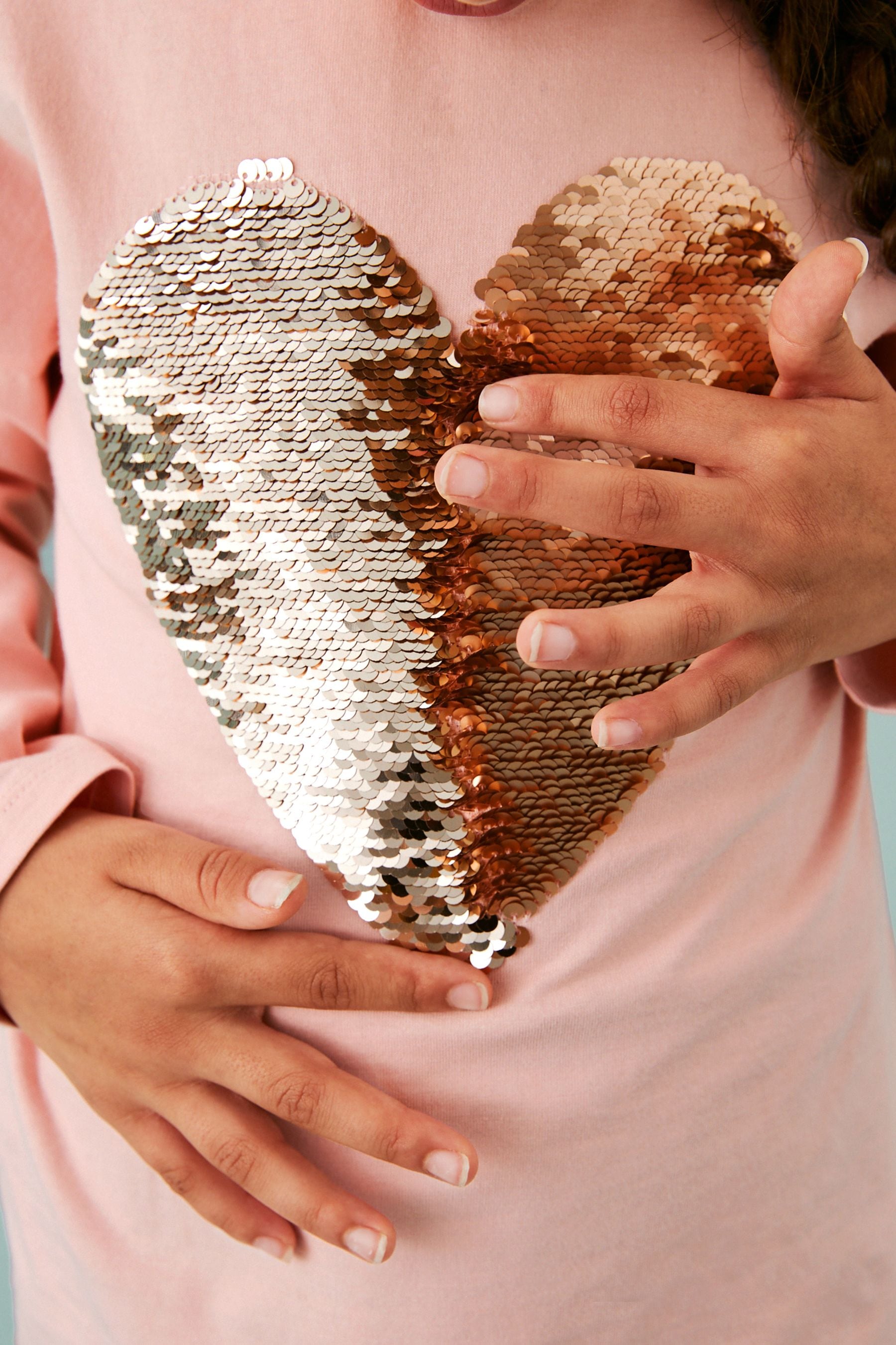 Rose gold long sleeve shirt top