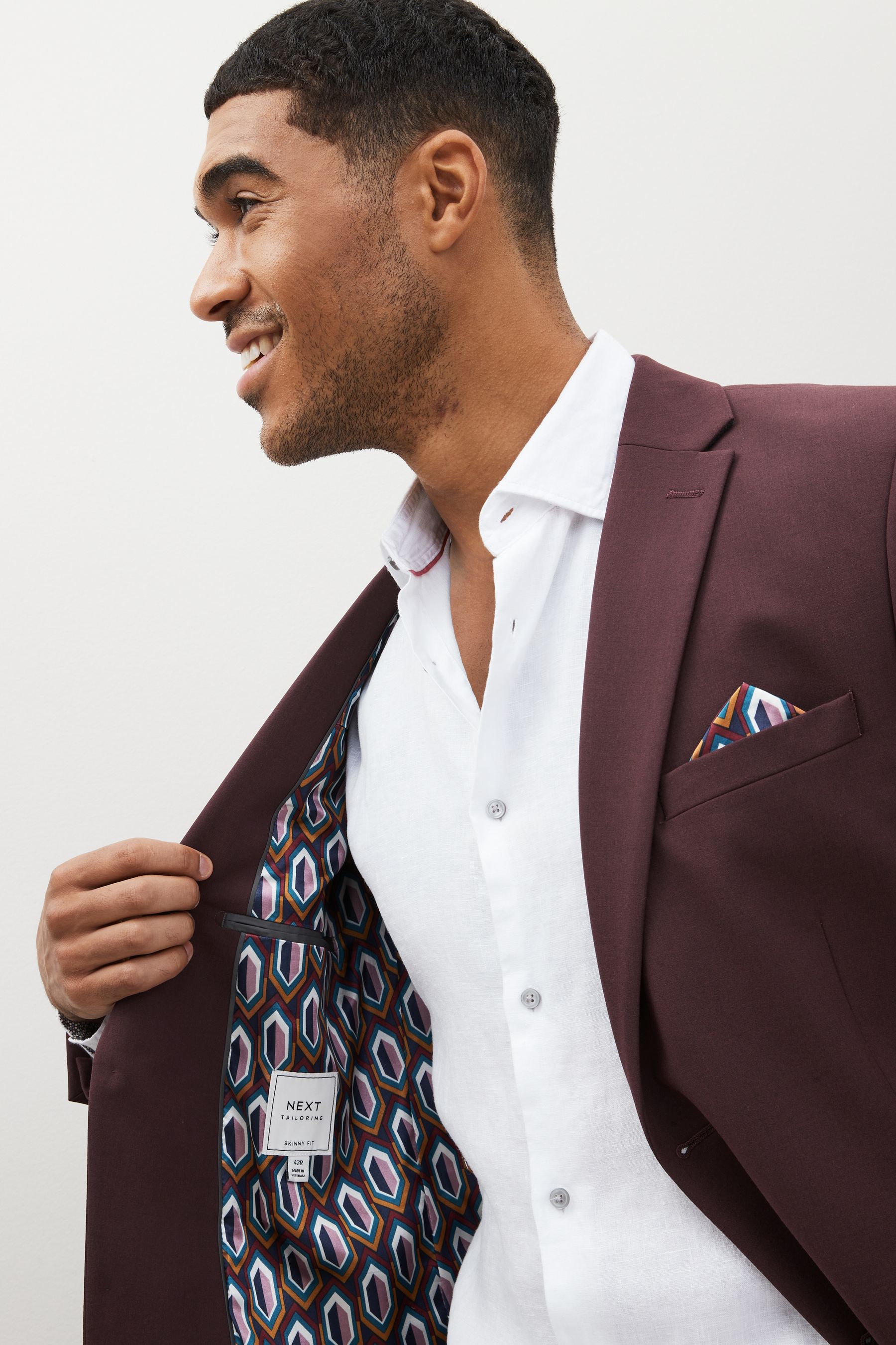 Skinny red hotsell suit