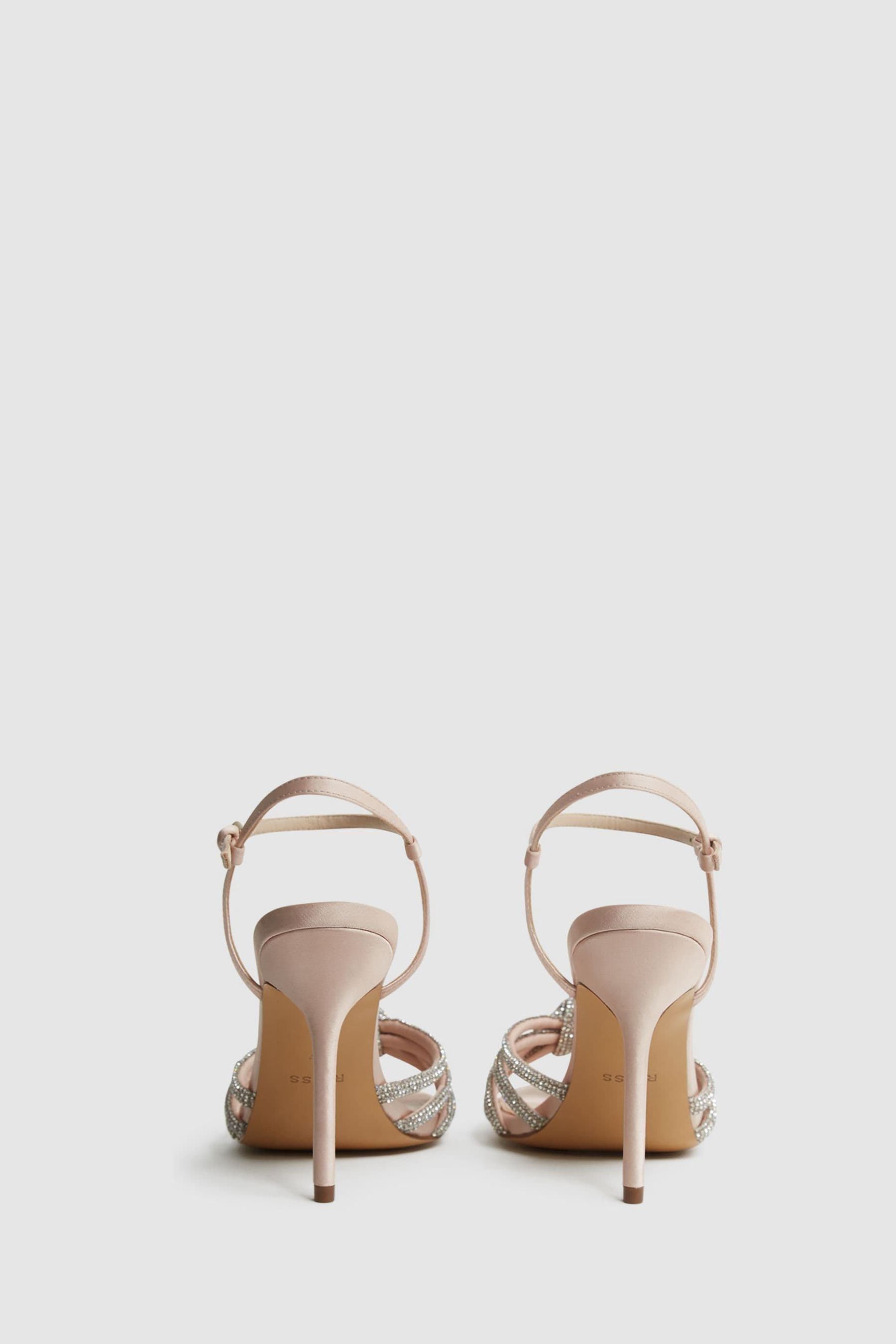 Nude embellished heels online