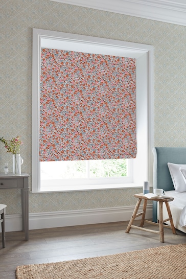 Laura Ashley Red Loveston Made to Measure Roman Blinds