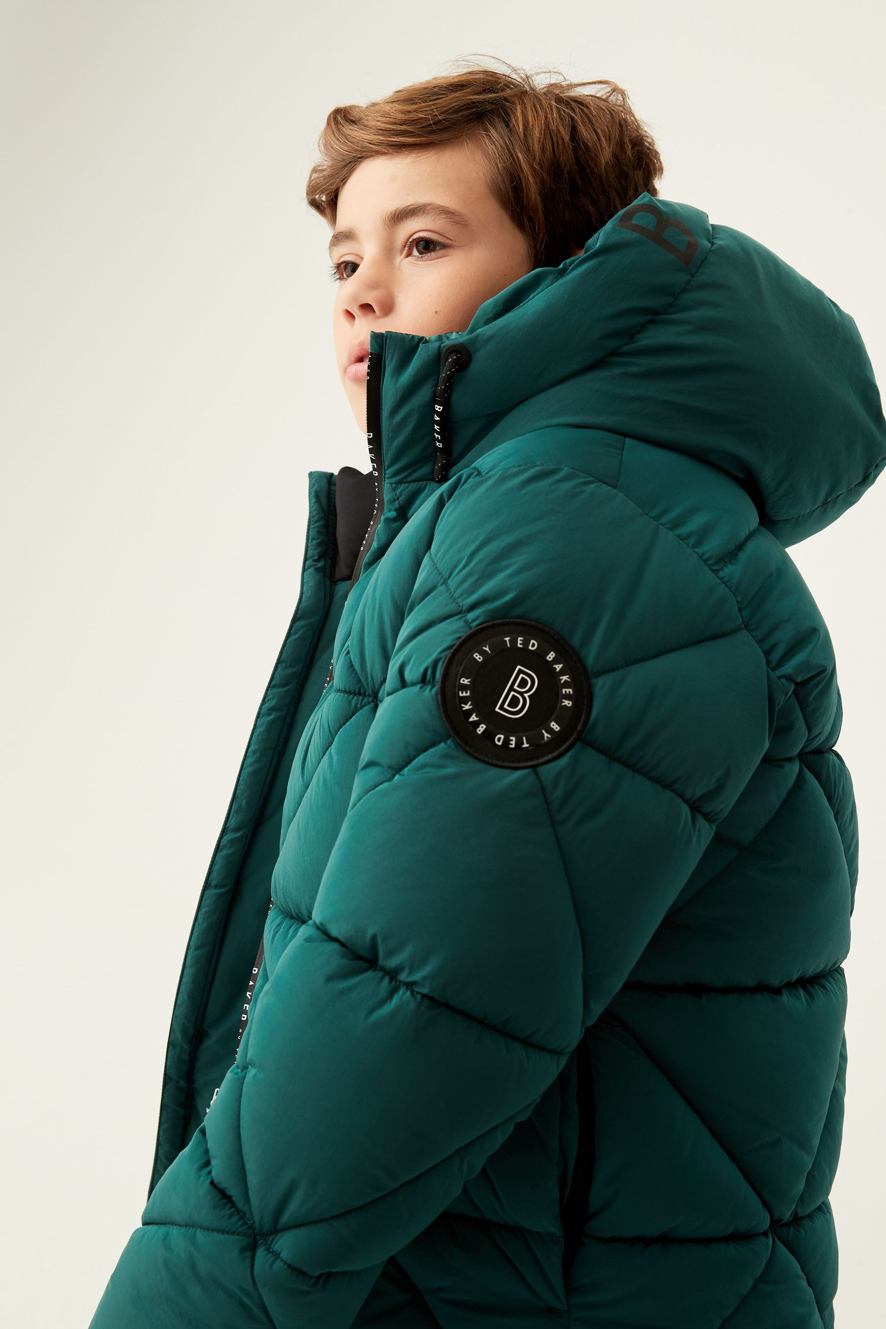 Buy Baker by Ted Baker Shower Resistant Green Padded Coat from the