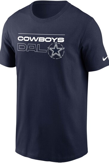 Nike Blue NFL Fanatics Dallas Cowboys Broadcast T-Shirt